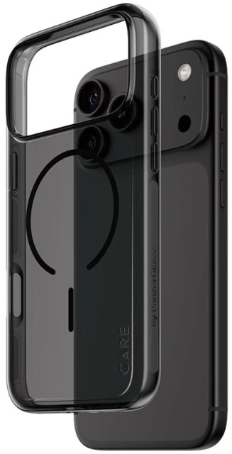 Dėklas Panzer Glass Case CARE by PanzerGlass Smokey w. Juodas MagSafe case for iPhone 18 Pro Max / iPhone 17ProMax juodas