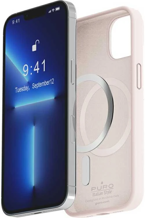PURO ICON MAG MagSafe dėklas skirtas Apple iPhone 14 Pro, rožinis