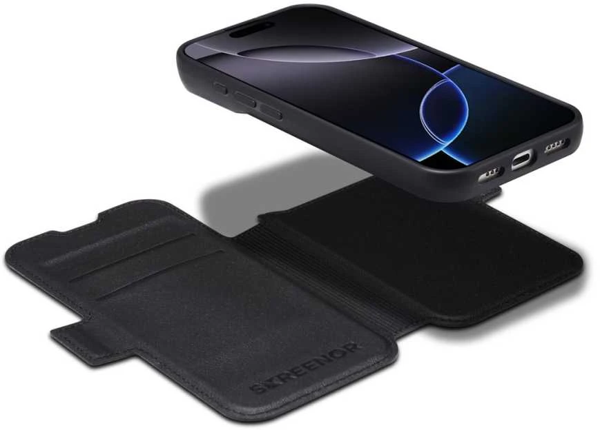 Dėklas „SCREENOR FIRST 2IN1 IPHONE 17 PRO“ MAGSAFE Juodas