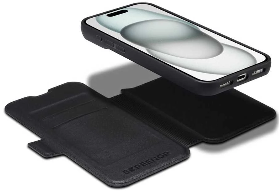 Dėklas „SCREENOR FIRST 2IN1 IPHONE 17 PRO MAX“ MAGSAFE Juodas