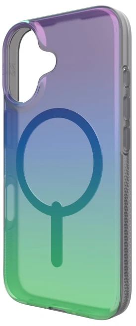 ZAGG Milan Snap Dėklas su MagSafe, skirtas iPhone 16 – žalia/violetinė