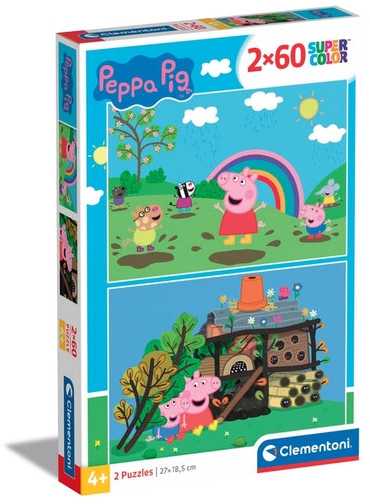 Clementoni Dėlionė 2x60 vnt. - Frame Me Up – Peppa pig