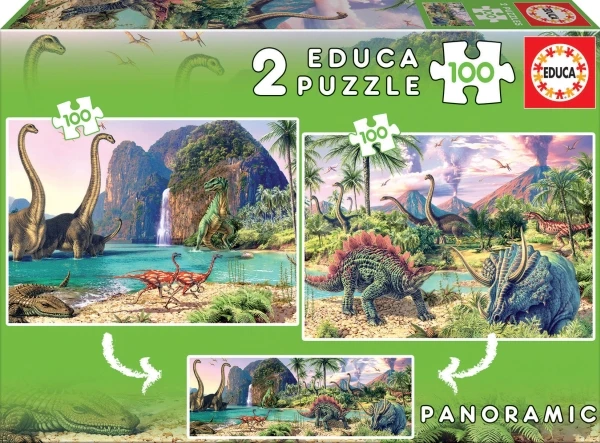 Dėlionė Educa 2x100 dinozaurai – 15620