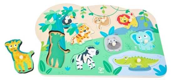 Hape laukinių gyvūnų dėlionė