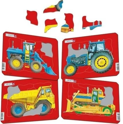 Dėlionė Larsen Cool Larsen Puzzle Heavy Vehicles Mini