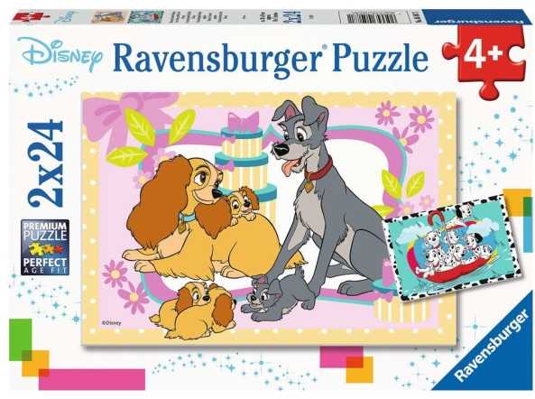 Ravensburger Dėlionė 2x24 vnt. - Disney šunys