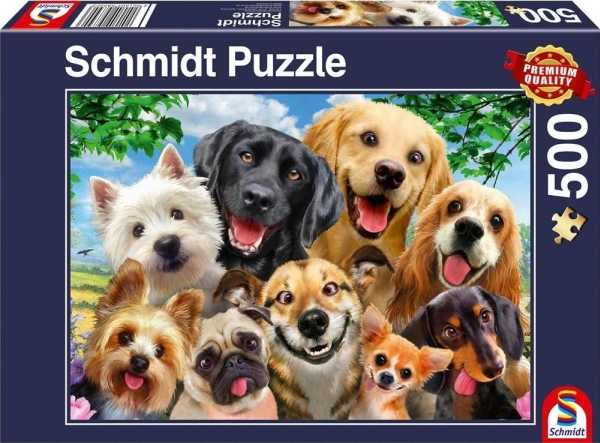 Dėlionė Schmidt Spiele Puzzle PQ 500 Šunys daro asmenukes G3