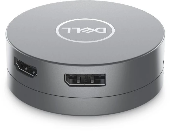 DELL 6 viename USB-C daugiaprievadis adapteris – DA305, laidinis, USB 3.2 Gen 2 (3.1 Gen 2) Type-C, 10, 100, 1000 Mbit/s, sidabrinis, 3840 x 2160 pikselių, Dell