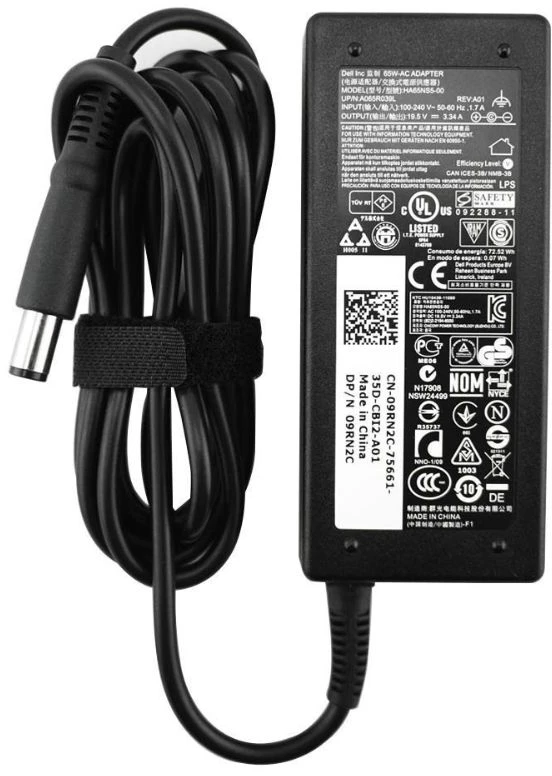 DELL kintamosios srovės adapteris (65 W), skirtas Latitude E serijai (naujos formos), nešiojamajam kompiuteriui, vidaus patalpoms, 100–240 V, 50–60 Hz, 65 W, 19 V