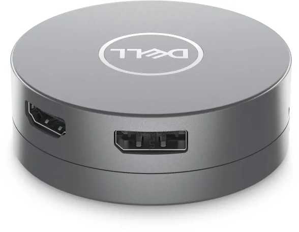 DELL 6 viename USB-C daugiaprievadis adapteris – DA305, laidinis, USB 3.2 Gen 2 (3.1 Gen 2) Type-C, 10, 100, 1000 Mbit/s, sidabrinis, 3840 x 2160 pikselių, Dell