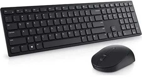 DELL Pro Klaviatūra ir pelė - KM5221W - UK (QWERTY) - Juodas, Full-size (100%), Wireless, RF belaidė, QWERTY, Juodas, su pele