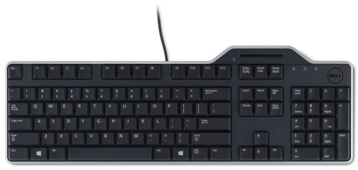 DELL Pro Smartcard klaviatūra – KB813 – norvegiška (QWERTY), viso dydžio (100 %), laidinė, USB, mechaninė, QWERTY, juoda