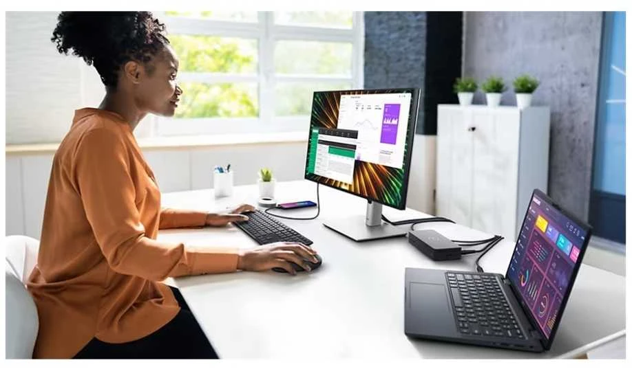 Monitorius Dell UltraSharp U2424H, 23.8" Full HD (1920x1080) IPS, 120Hz, 5ms, USB-C šakotuvas, 100% sRGB, reguliuojamas stovas