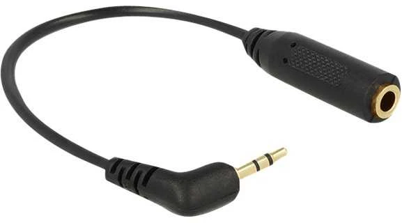 Audio adapteris 2.5 mm į 3.5 mm su lenkta jungtimi