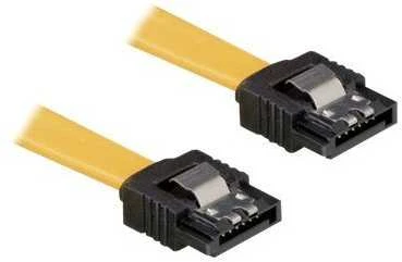 DELOCK Cable SATA 30cm geltonas tiesus/tiesus metalinis