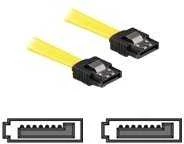 DELOCK Cable SATA 50cm geltonas tiesus/tiesus metalinis