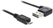 DELOCK kabelis EASY-USB 2.0 tipo A kištukinis kampu į kairę / dešinę > USB 2.0 Type Micro-B vyriškas 0,5 m