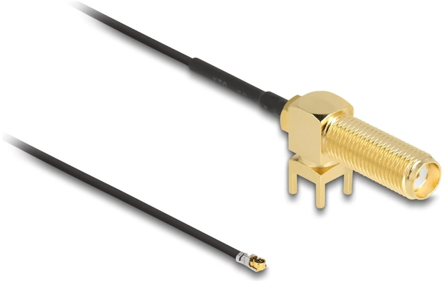 Antena RTV Delock DELOCK Antennenkabel SMA 90° PCB Buchse zum Einbau zu I-PEX