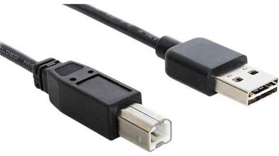 USB kabelis Delock USB-A – USB-B 1 m juodas (83358)