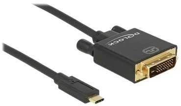 Delock Cable USB Type-C™ kištukas > DVI 24+1 kištukas DP-Alt režimas 4K 30 Hz 1 m sch