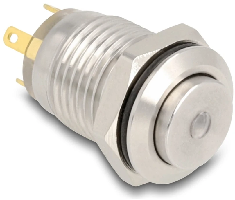Delock Przycisk do montażu 12 mm 4 x złącze lutownicze LED žalia kropka