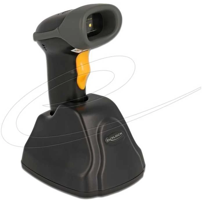Delock 2,4 GHz Barcode Scanner 1D und 2D mit Įkrovimo stotelė - Mehrsprachig