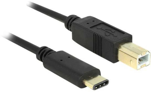 DELOCK Cable Cable USB Type-C 2.0 vyriškas > USB 2.0 Type-B male 2.0 m juodas
