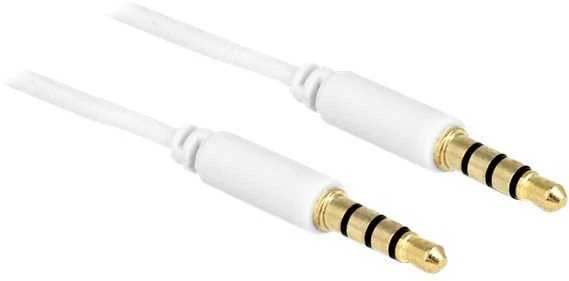 DeLOCK 83439 kabelio lizdo kištukas 3,5 mm lizdo kištukas iki 3,5 mm lizdo kištukas 0,5 m baltas