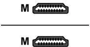 HDMI A tipo vyriškos jungtys
