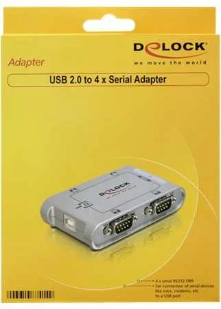 Delock USB 2.0–4 x nuoseklusis adapteris