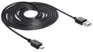 Kabelis USB Delock USB-A - miniUSB 5 m Juodas (83365)