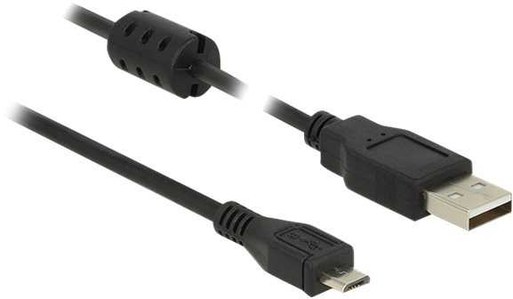 Kabelis USB Delock USB-A - micro-B 5 m Juodas (84910)