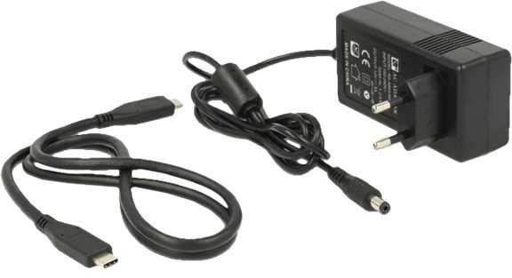 DLC DeLOCK 63957 saugojimo diskų prijungimo stotis USB 3.2 Gen 2 (3.1 Gen 2) Type-C Juoda
