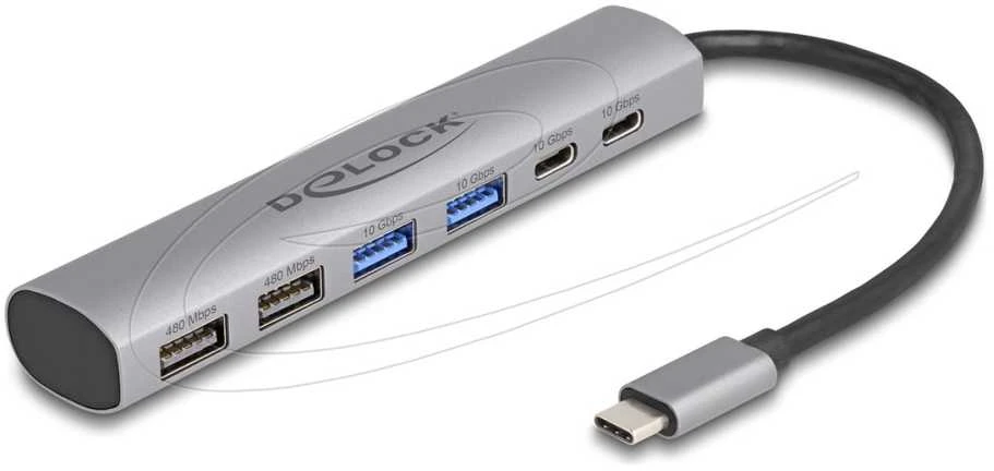 Delock USB šakotuvas su 6 išvestimis