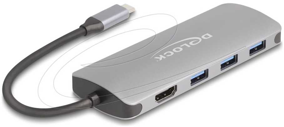 Šakotuvas „Delock 64323 USB Type-C stotelė / replikatorius“