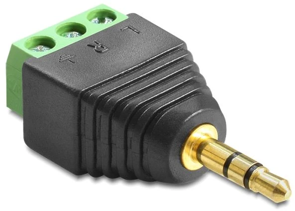 Delock adapterio lizdo kištukas 3,5 mm > gnybtų blokas 3 kontaktų