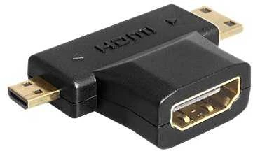 DELOCK Adapteris HDMI-A Buchse > HDMI-C + HDMI-D Stecker