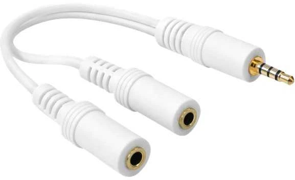 „Delock“ adapterio kabelio lizdo ausinės su 4 kontaktų kištuku > 2 x 3 kontaktų moteriška