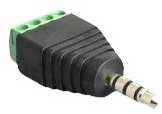 3.5 mm AV adapteris su varžtine jungtimi