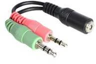 Adapteris Delock 3.5mm x2 kištukai - 3.5mm lizdas; 0,12m