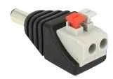 DC 5,5x2,1 mm adapteris su gnybtu