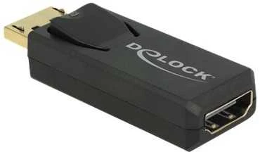 DELOCK Adapteris DisplayPort 1.2 Stecker > HDMI Buchse juodas 4K Aktiv