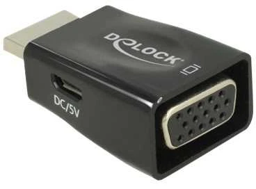 Delock HDMI į VGA adapteris su maitinimo jungtimi