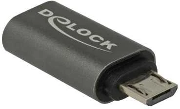 Delock Adapteris USB 2.0 Micro-B vyriai su USB Type-C™ 2.0 moterišku antracitu