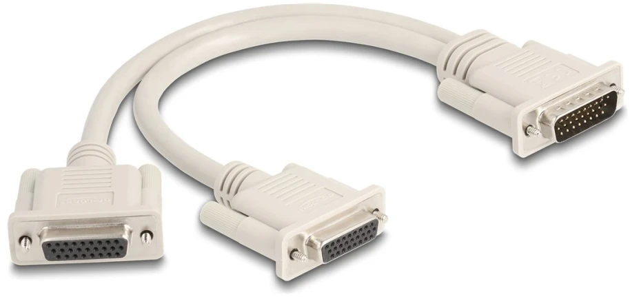 Delock Adapteris kabelis Y Splitter D-Sub HD 26 Pin kištukas į 2 x D-Sub HD 26 Pin lizdas su varžtais 30 cm (67171)