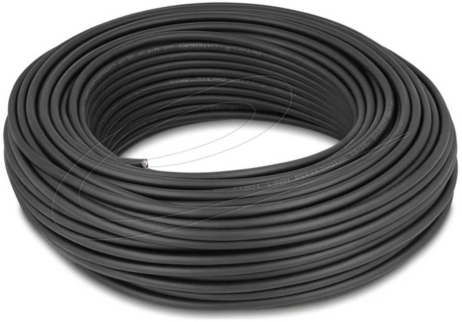 Delock DeLOCK 80597 kabelis sieciowy Juodas 50 m Cat6a U/FTP (STP)