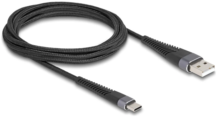 Kabelis USB Delock USB-A - USB-C 2 m Juodas (81122)