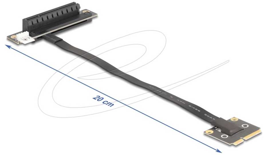 Delock DELOCK Adapteris Mini PCIe Stecker zu PCIe 3.0 x8 Slot 90°