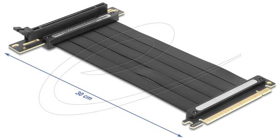 Delock Chieftec Karta rozszerzająca PCI Express 4.0 x16 męski na gniazdo x16 kątem 90° su kablem 30 cm