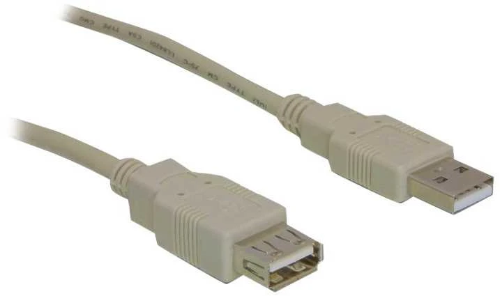 Kabelis USB Delock USB-A - USB-A 1,8 m Baltas (82239)